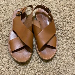 MADEWELL cross boardwalk sandals